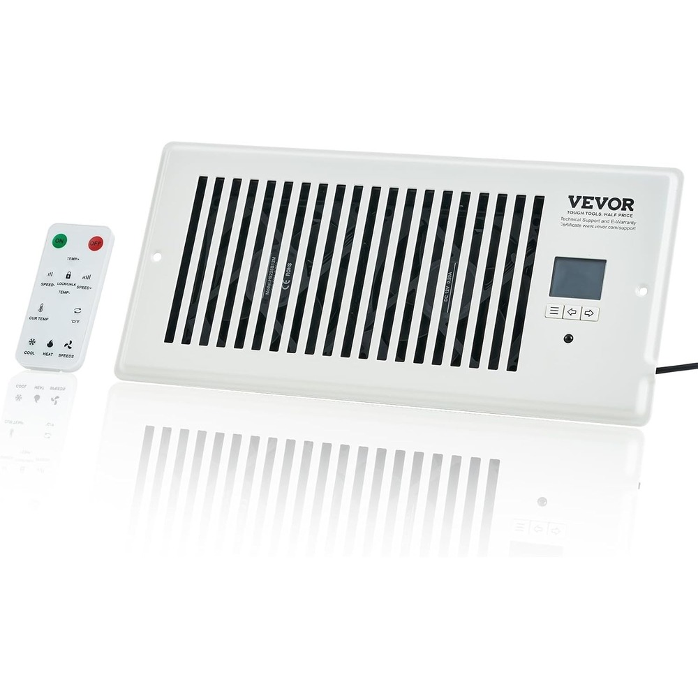 Register Booster Fan Quiet Vent Booster Fan Fits 4 x 10 Register Holes White